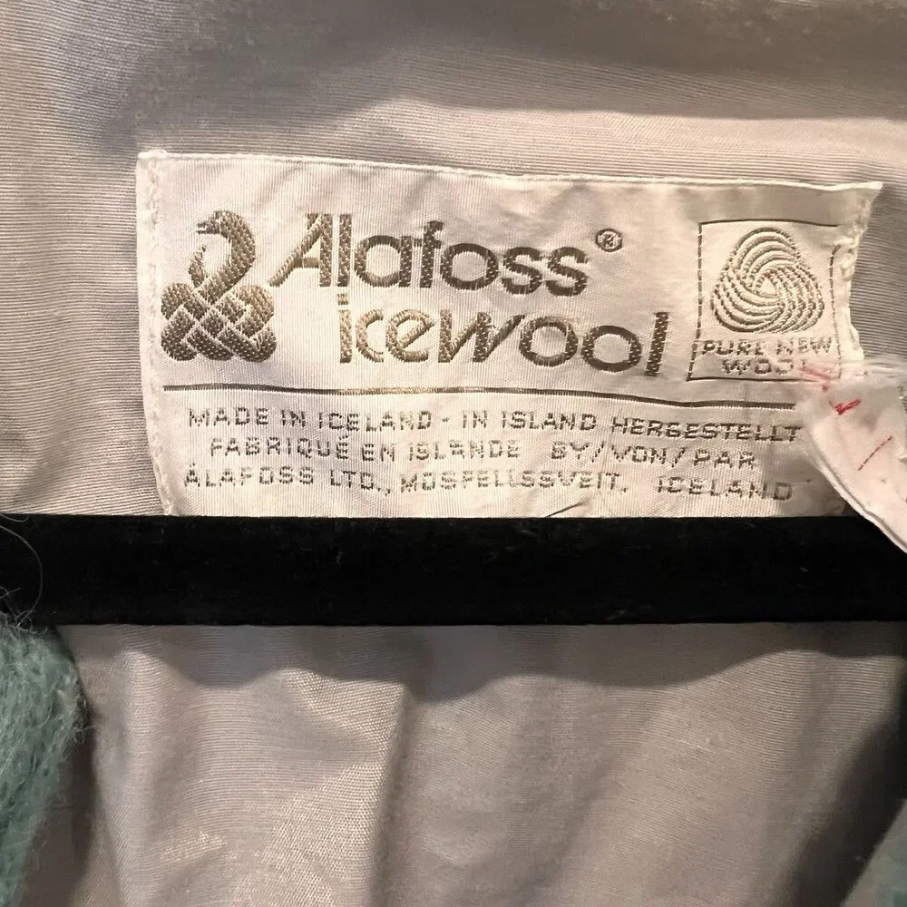 Alafoss Icewool Unisex Sz L Mint Green Vest Wool Iceland Vintage Gorpcore Resort